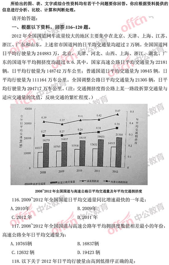 2014年国家公务员考试资料分析 