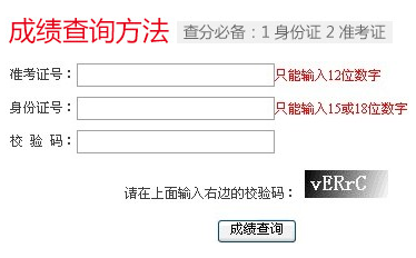 2015国家公务员成绩查询入口